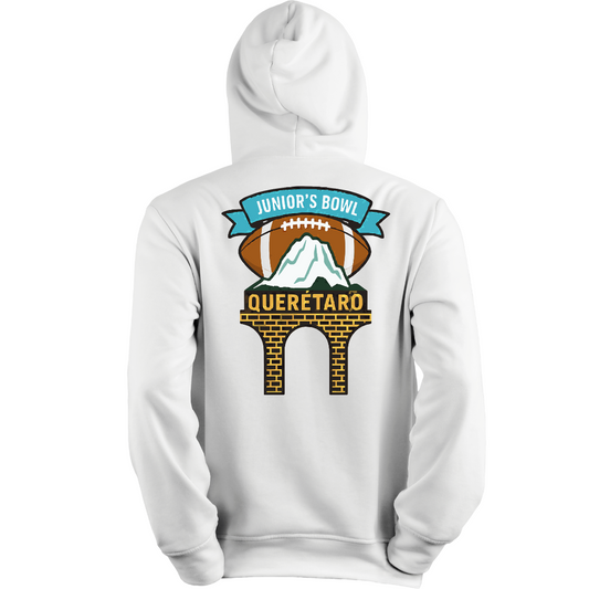 HOODIE CONMEMORATIVA JUNIOR'S BOWL QUERETARO 2025 BLANCA