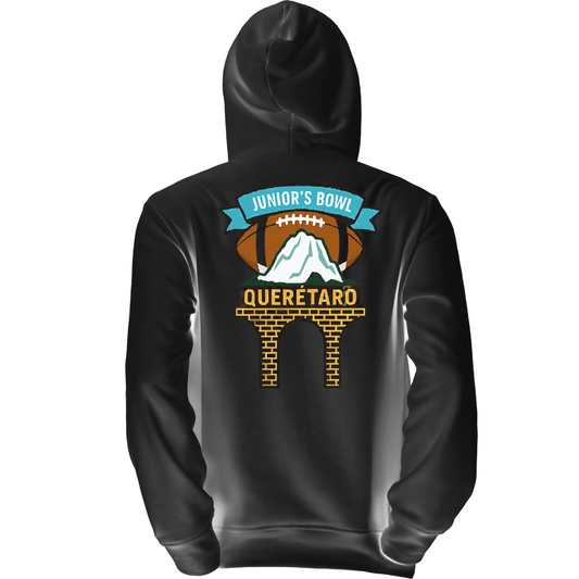 HOODIE CONMEMORATIVA JUNIOR'S BOWL QUERETARO 2025 NEGRA